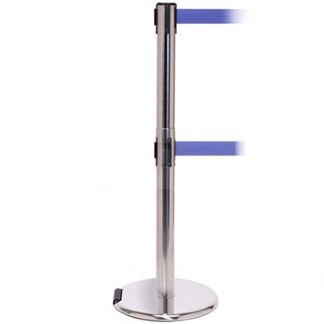 RollerPro Twin Retractable Belt Barrier Post- 3.4 Metres